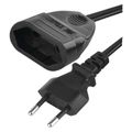 Dvojžilový pohyblivý prívod EMOS PC01305 / 5 m / 1 zásuvka / čierny / PVC / 0,75 mm2