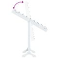 vidaXL Voľne stojace zrkadlo s LED, biele 34x37x146 cm