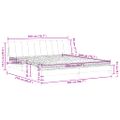 vidaXL Posteľ s matracom Hanko čierna 200x200 cm zamat