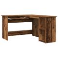 vidaXL Rohový stôl staré drevo 120x140x75 cm kompozitné drevo