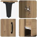 vidaXL Highboard Remeselný dub 69,5 x 34 x 180 cm Kompozitné drevo