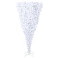vidaXL Umelý vianočný stromček s 300 LED-i Biela 240 cm PVC a oceľ