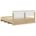 vidaXL Rám postele Sonoma dub 200 x 200 cm Kompozitné drevo