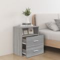 vidaXL Nočný stolík sivý dub sonoma 50x32x60 cm