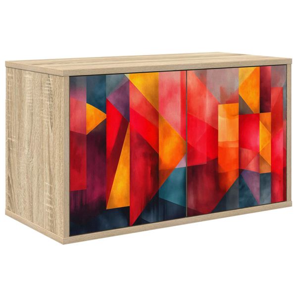 vidaXL Nástenný TV kabinet HEESCH 69 x 33 x 40 cm Dub sonoma