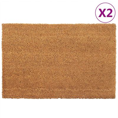 vidaXL Rohožky 2 ks prírodné 40x60 cm všívané kokosové vlákno