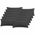vidaXL Poťah na podložku 12 pcs HEERLEN Tmavosivá 40 x 80 cm Bouclé