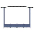 vidaXL Vyvýšený záhon s mriežkou a strechou Sivá 207 x 40 x 123 cm PP