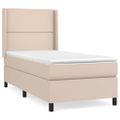 vidaXL Boxspring posteľ s matracom kapučínová 100x200 cm umelá koža