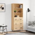 vidaXL Vysoká skrinka dub sonoma 69,5x34x180 cm spracované drevo
