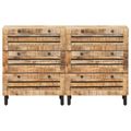 vidaXL Úložné skrine 2 ks 120 x 33 x 75 cm Masívne mango drevo