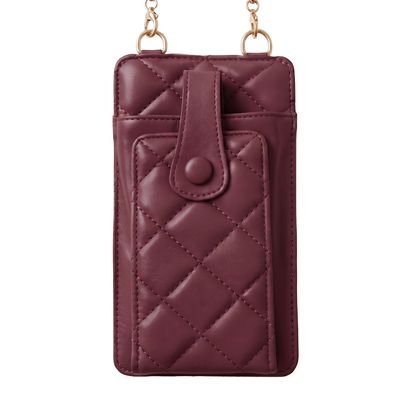 Quilted phone bag 19*10,5*2cm red