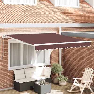 vidaXL Automaticky zaťahovacia markíza hnedá 300x250 cm