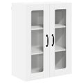 vidaXL Nástenný sklenený kabinet LUCCA Biela 60 x 31 x 80 cm