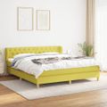vidaXL Boxspring posteľ s matracom zelená 160x200 cm látka