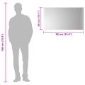 vidaXL LED kúpeľňové zrkadlo 90x50 cm
