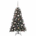 vidaXL Umelý vianočný stromček Zelená 120 cm PVC, plast a oceľ