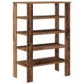 vidaXL Regál na topánky staré drevo 61x32x87,5 cm spracované drevo