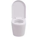 vidaXL Keramické závesné WC, biele