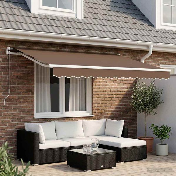 vidaXL Zatemniteľná markíza Sivohnedá 2,5 x 2 m látka