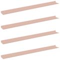 vidaXL Závesná polica 4 ks Ružová 100 x 9 x 2,5 cm Oceľ