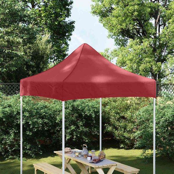 vidaXL Strecha na párty stan 2x2 m, vínová 270 g/m²