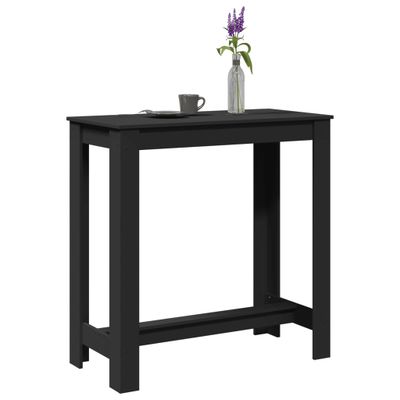 vidaXL Barový stôl čierny 102x50x103,5 cm kompozitné drevo