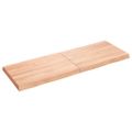 vidaXL Stolová doska svetlohnedá 140x50x(2-6)cm ošetrený masív hrany