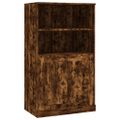 vidaXL Vysoká skrinka dymový dub 60x35,5x103,5 cm kompozitné drevo