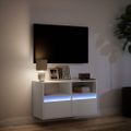 vidaXL TV nástenná skrinka s LED svetlami biela 80x31x45 cm