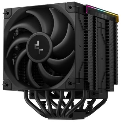 DEEPCOOL chladič AK620 Digital Pro / 2x120mm fan / 6x heatpipes / pre Intel i AMD/ čierny / digitálny displej viac hodnôt Chladič, pre CPU, pre Intel i AMD, socket 1700, 1200, 115x, 2011(-3), 2066, AM5, AM4, 260W TDP, 2× 120mm ventilátor, 6 heatpipe,