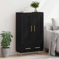vidaXL Highboard Čierny dub 69,5 x 31 x 115 cm Kompozitné drevo