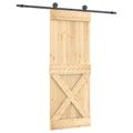 vidaXL Posuvné dvere 80 x 210 cm Masívne borovicové drevo (neupravené)