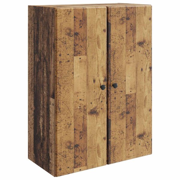 vidaXL Nástenná skrinka Staré drevo 66 x 34,5 x 90 cm Kompozitné drevo