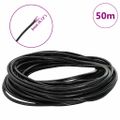 vidaXL Kožená šnúrka 1 Čierna Ø3 mm x 50 m Koža