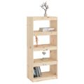 vidaXL Knižnica/deliaca stena 60x30x135,5 cm masívna borovica