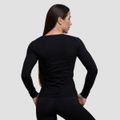 Dámske tričko s dlhým rukávom Basic Black - GymBeam, veľkosť S
