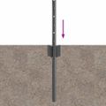 vidaXL Zabudovaný plotový stĺpik 11 ks Sivá 120 cm