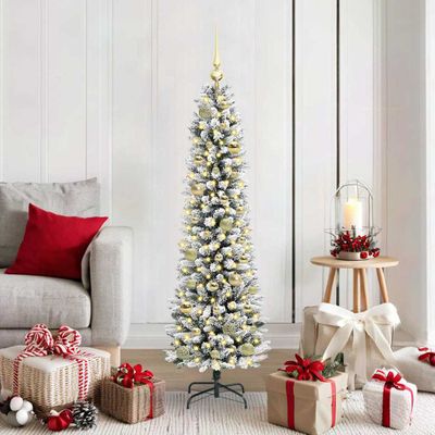 vidaXL Umelý vianočný stromček Biela 150 cm PVC, kov a plast