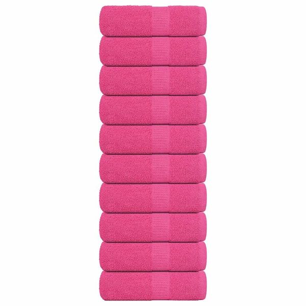 vidaXL Uteráky pre hostí FROGN 10 ks ružové 30x50 cm 360 g/m²