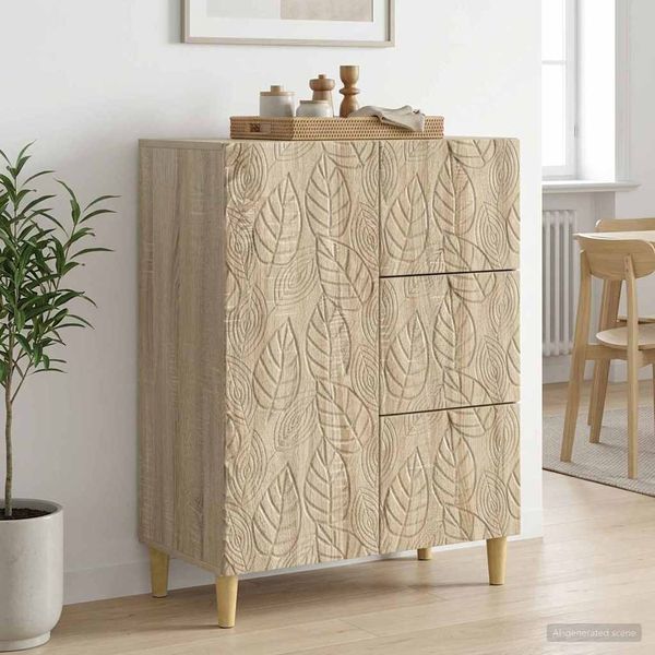 vidaXL Servírovacia skriňa Dub sonoma 66 x 34,5 x 90 cm