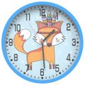 vidaXL Nástenné hodiny modré Ø25,5 cm polystyrén a sklo