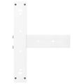 vidaXL Nohy barového stola v tvare T, 2 ks, biele, 50x35x(110-111) cm, oceľové