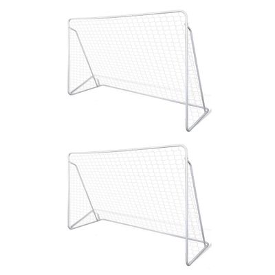 vidaXL Futbalové bránky oceľové 2 ks 240x90x150 cm