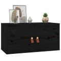 vidaXL Nástenné skrinky 2 ks čierne 60x30x30 cm masívna borovica