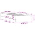 vidaXL Posteľný rám so zásuvkami hnedý dub 100x200 cm kompozitné drevo