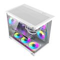 Počítačová skriňa DarkFlash B275 PRO (biela) + 6 ventilátorov