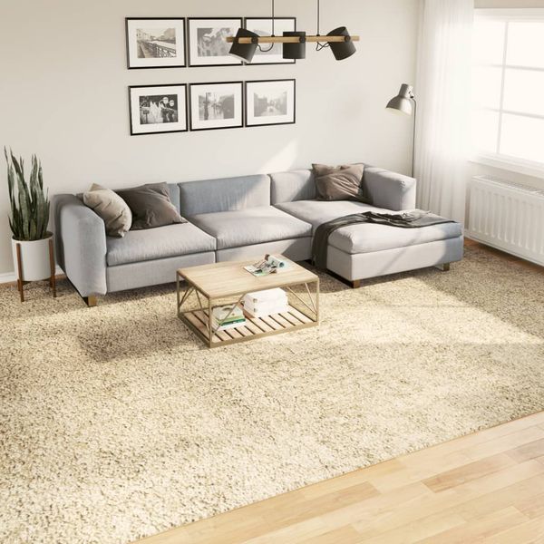 vidaXL Shaggy koberec PAMPLONA, vysoký vlas, moderný, zlatý 300x400 cm