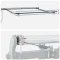 vidaXL Sklopná markíza Svetlo šedá a biela 300 x 250 cm