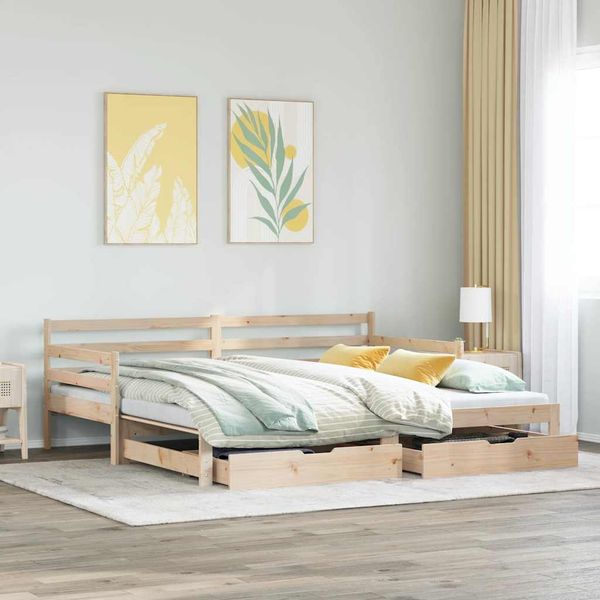 vidaXL Rozkladacia denná posteľ s matracmi bez matraca 80x200 cm